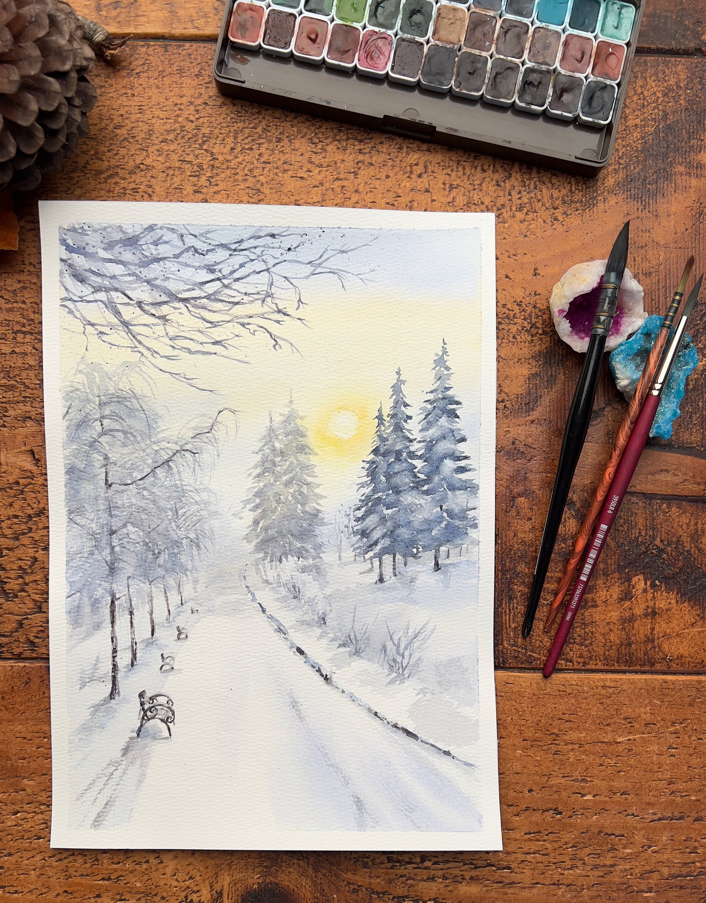 Snowy walk in the Park