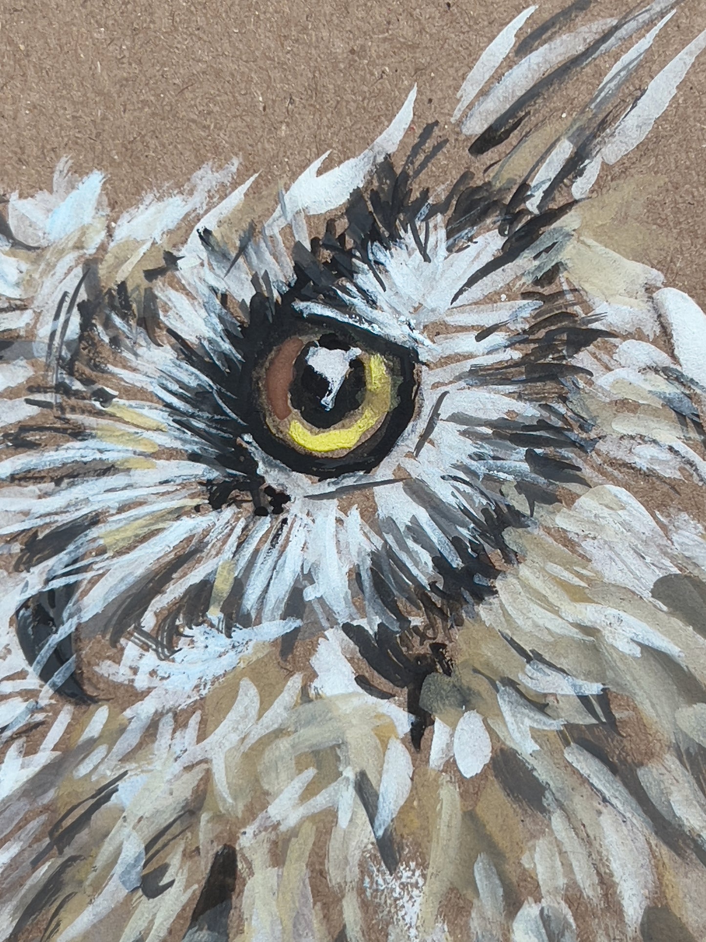 Hand Painted Greeting Card (Owl)
