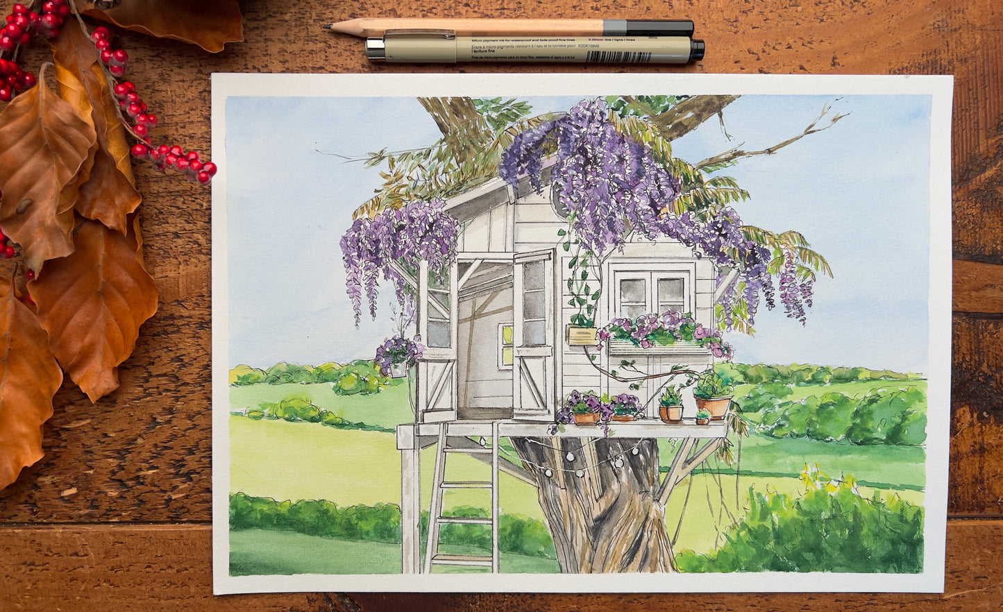 Wisteria treehouse