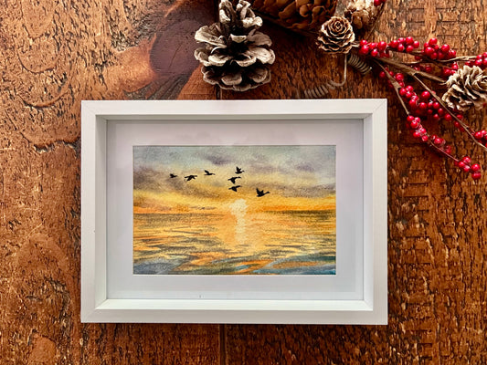 Birds at sunset