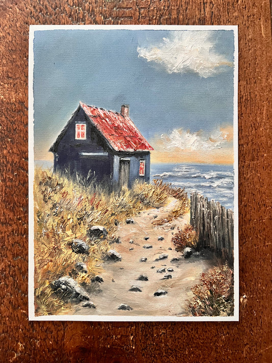 Beach House (oil on canvas)