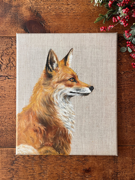 Fox on linen